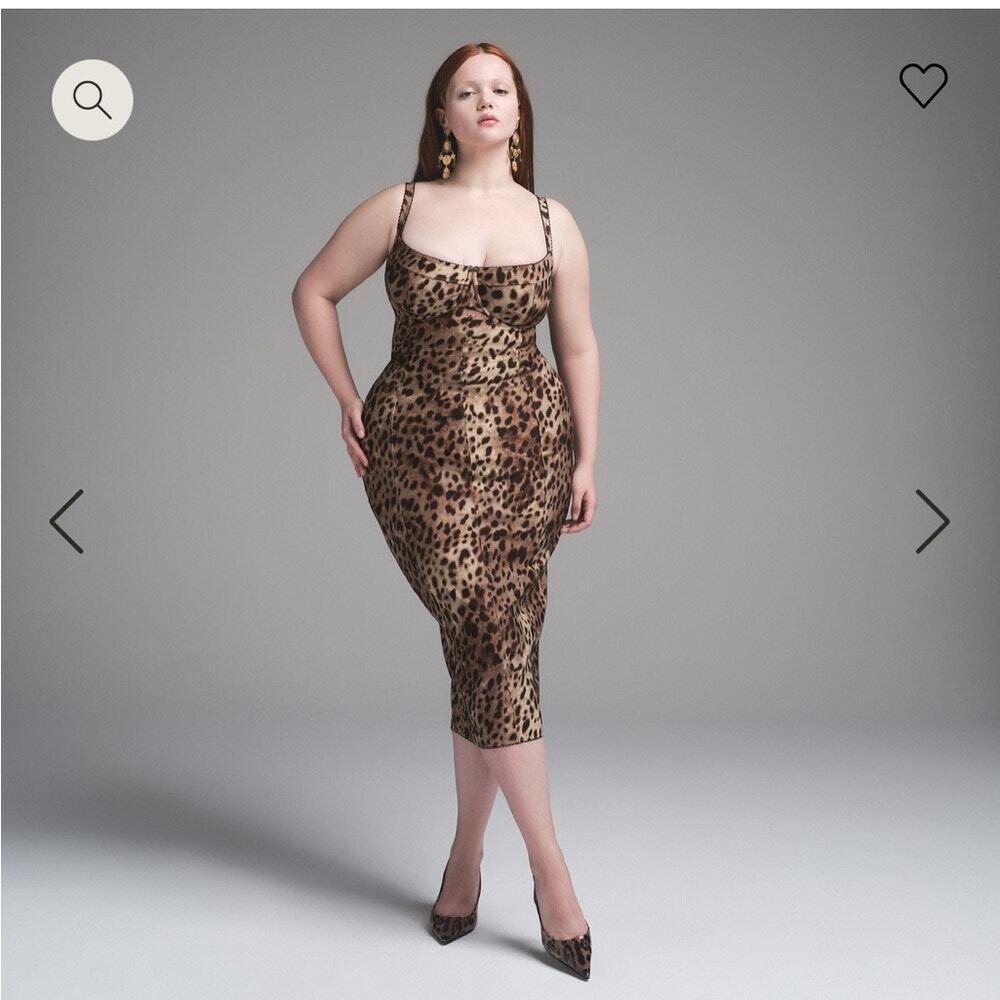 xSKIMS x Dolce & Gabbana Leopard Body Dress L NWT Rare Sold Out
